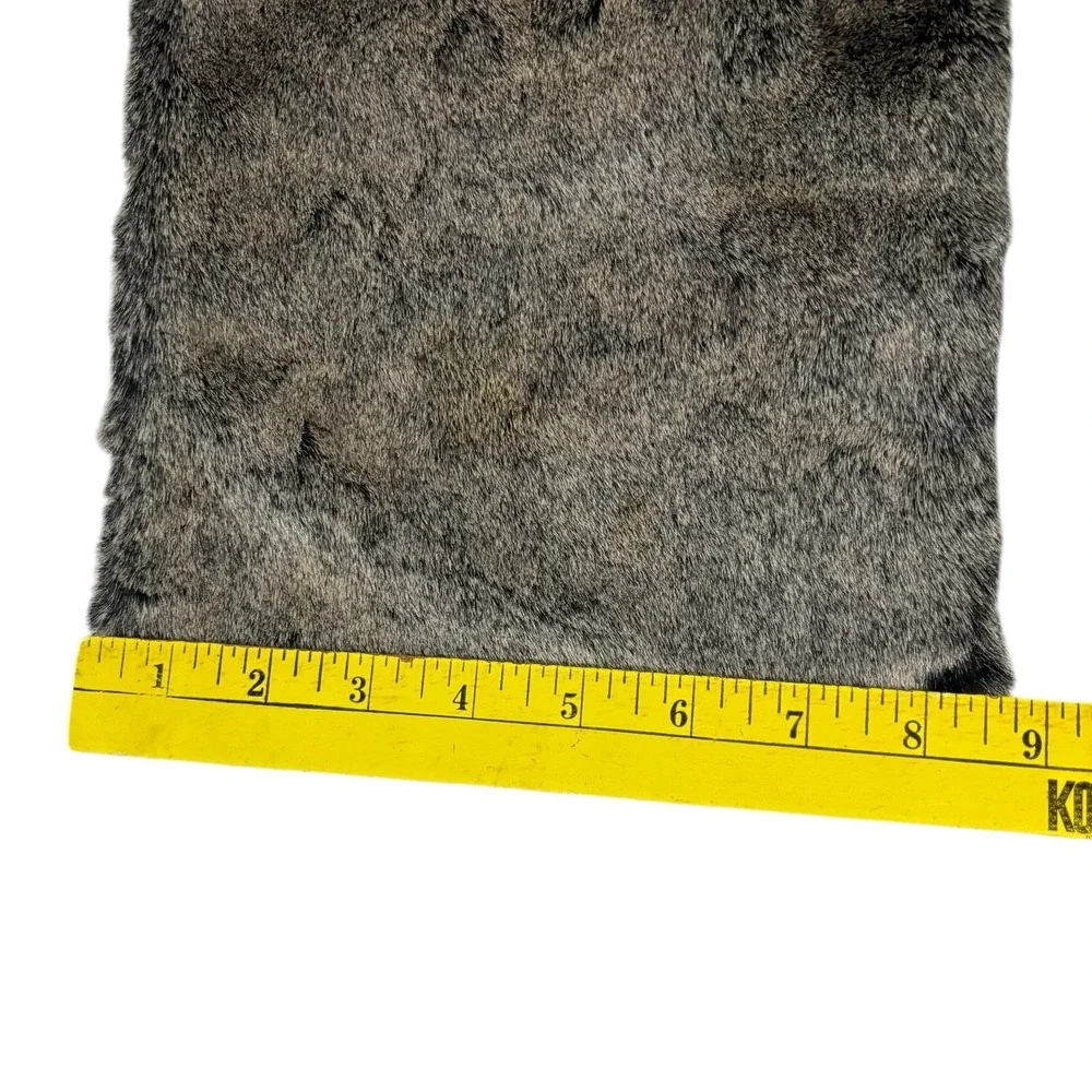 Faux Fur Black Brown Rectangular Neck Scarf Neck Warmer Size‎ 25